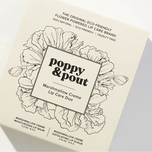 Anthropologie Poppy & Pout Lip Care Gift Set Marshmallow Crème Lip Care Duo New